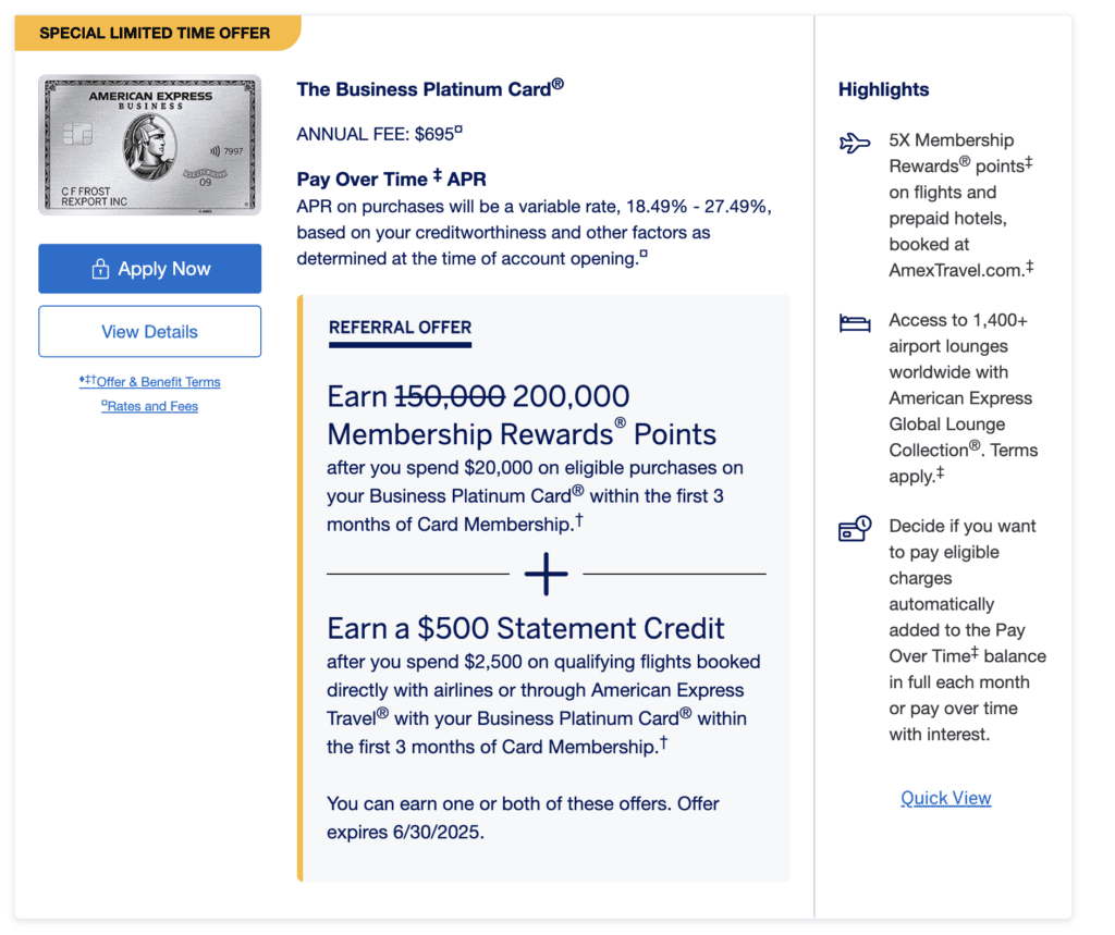 a screenshot of a credit card